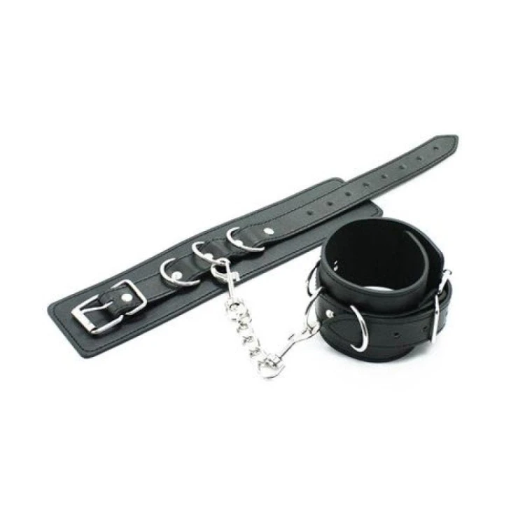 Toyz4Lovers Kajdanki Polsiere Cuffs black z regulowanym pasem