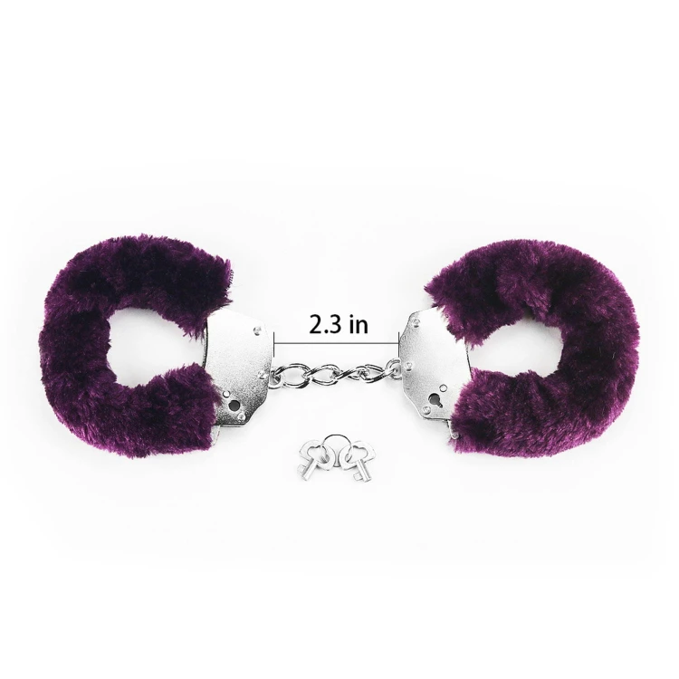 Fluffy Handcuffs  – Puszyste Kajdanki Erotyczne z Futerkiem | Z Kluczykami