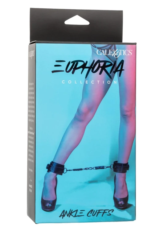 Kajdanki na Kostki Euphoria Collection | Skórzane Mankiety z Aksamitnym Wnętrzem