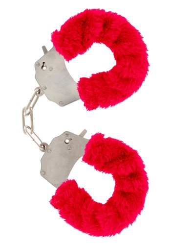 Furry Fun Cuffs Red – Kajdanki Erotyczne z Czerwonym Futerkiem