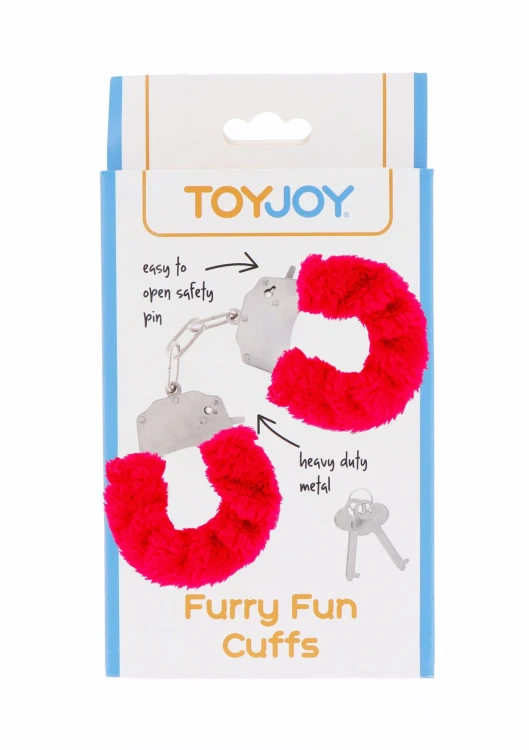 Furry Fun Cuffs Red – Kajdanki Erotyczne z Czerwonym Futerkiem
