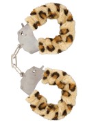 Furry Fun Leopard – Kajdanki Erotyczne z Piórkami w Panterkę