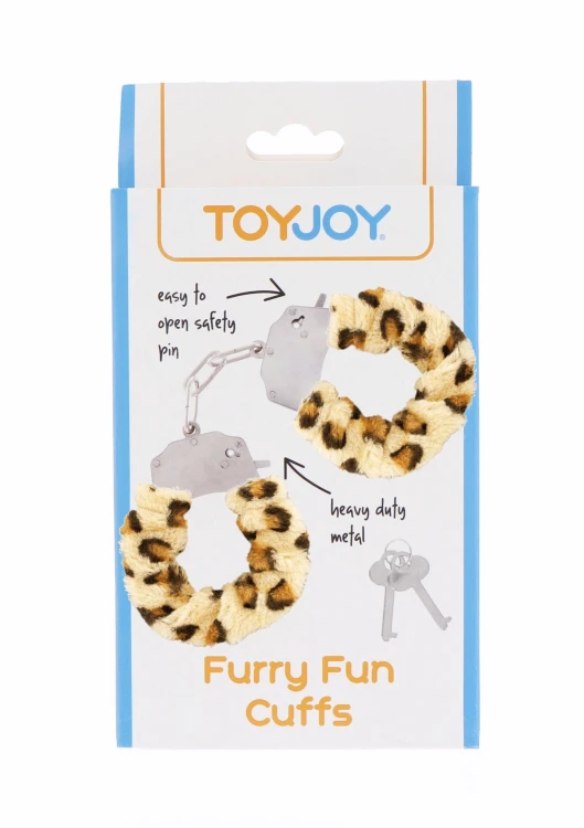 Furry Fun Leopard – Kajdanki Erotyczne z Piórkami w Panterkę