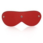 Blindfold Mask Red – czerwona skórzana opaska na oczy Toyz4Lovers