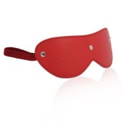 Blindfold Mask Red – czerwona skórzana opaska na oczy Toyz4Lovers