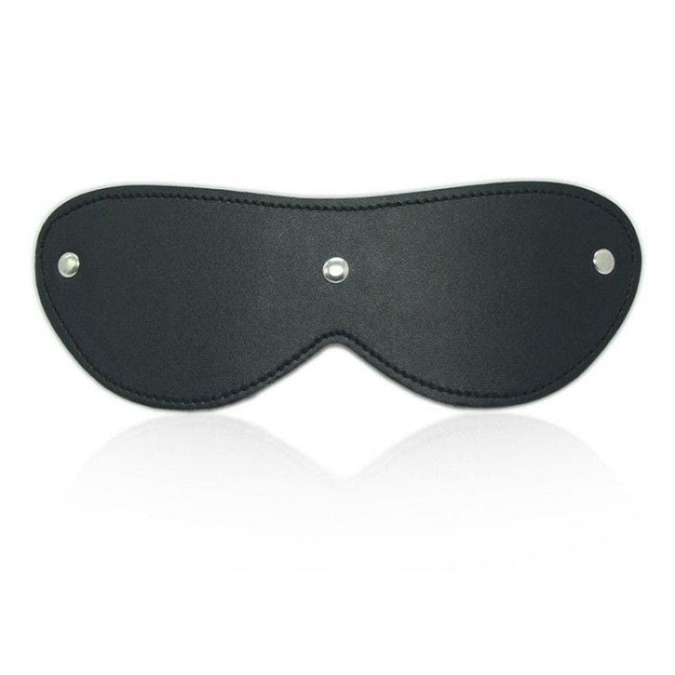 Blindfold Mask Black – czarna skórzana opaska na oczy Toyz4Lovers