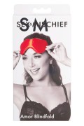 Maska na oczy satynowa Sportsheets Amor – czerwona