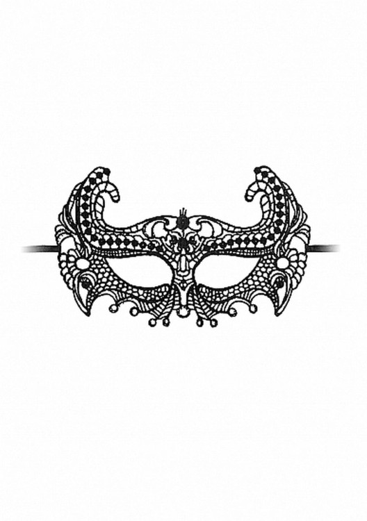 Empress Black Lace Mask misternie zdobiona maska o królewskim charakterze