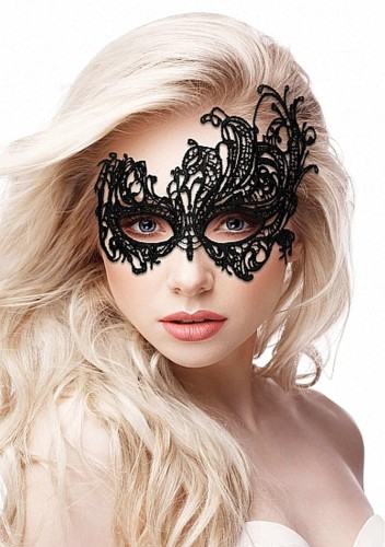 Royal Black Lace Mask – elegancka maska o wyrazistej, nocnej aurze