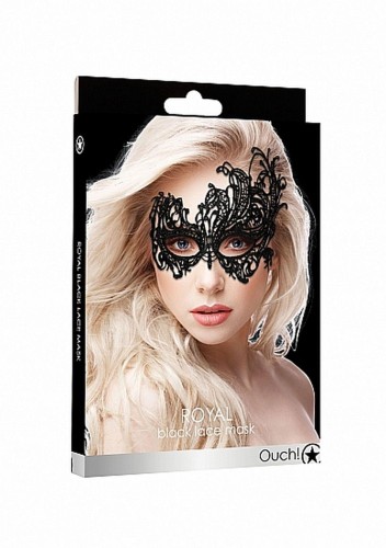 Royal Black Lace Mask – elegancka maska o wyrazistej, nocnej aurze