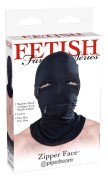 Elastyczna maska BDSM z zamkami na oczy i usta