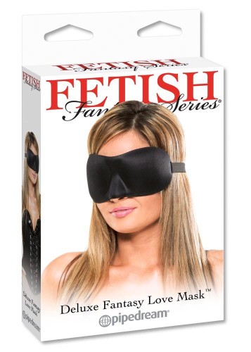 Deluxe Fantasy Love Mask – maska na oczy BDSM z wyściółką, czarna