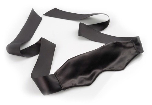 Satynowa maska na oczy BDSM, czarna