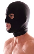 Maska na głowę BDSM z otworami na oczy i usta