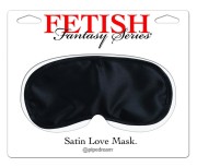 Satin Love Mask – satynowa maska na oczy BDSM z wyściółką, czarna