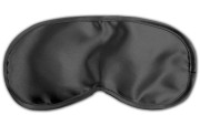 Satin Love Mask – satynowa maska na oczy BDSM z wyściółką, czarna