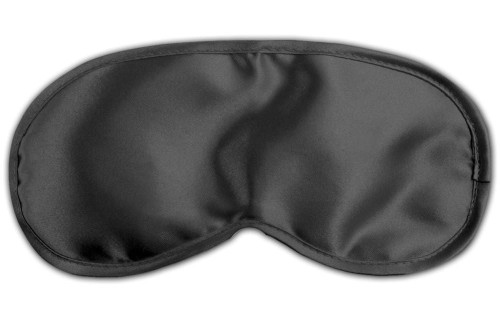 Satin Love Mask – satynowa maska na oczy BDSM z wyściółką, czarna