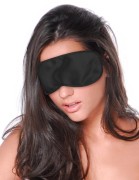 Satin Love Mask – satynowa maska na oczy BDSM z wyściółką, czarna