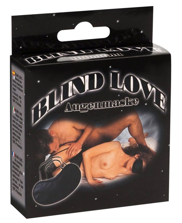 Blind Love – maska na oczy z poliestru, klasyczna czarna