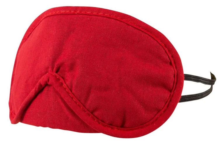 Cottelli Collection Blindfold Set – maski na oczy BDSM z bawełny, zestaw 2 szt. czerwono-czarne