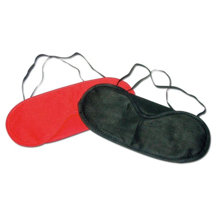 Cottelli Collection Blindfold Set – maski na oczy BDSM z bawełny, zestaw 2 szt. czerwono-czarne