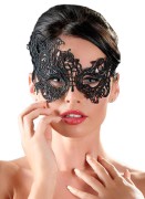 Maska Embroidery Noir – haftowana maska z koronkową wstążką