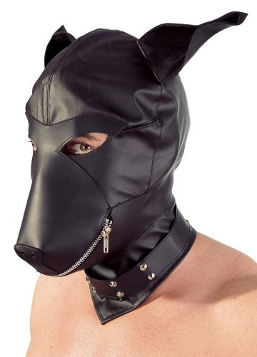 Dog Mask – Fetyszowa Maska Psa z Kołnierzem i Zamkiem | Ars Amandi