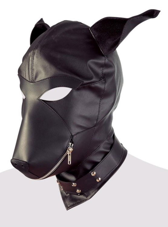 Dog Mask – Fetyszowa Maska Psa z Kołnierzem i Zamkiem | Ars Amandi