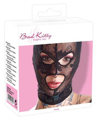 Mask Black Lace – Koronkowa Maska  z Otworami na Oczy i Usta