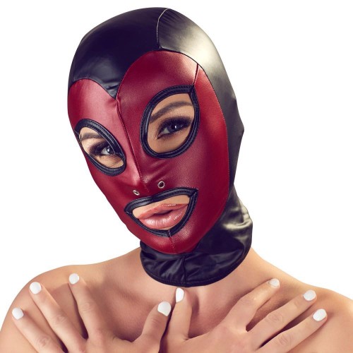 Bad Kitty Head Mask Black & Red – dwukolorowa maska