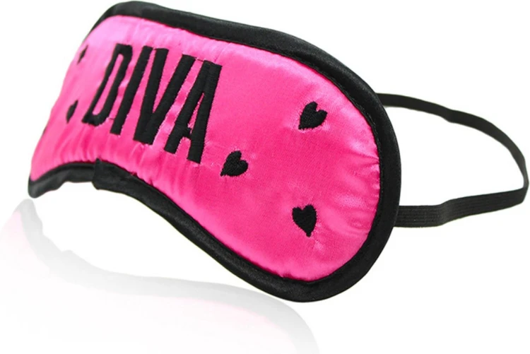 Diva Pink – różowa maska na oczy z napisem