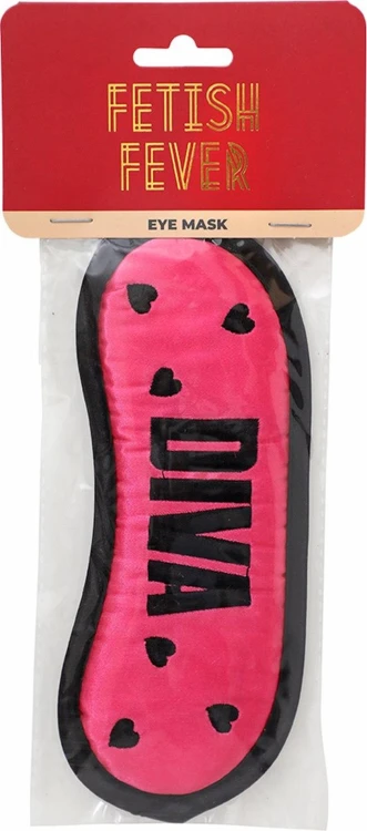Diva Pink – różowa maska na oczy z napisem