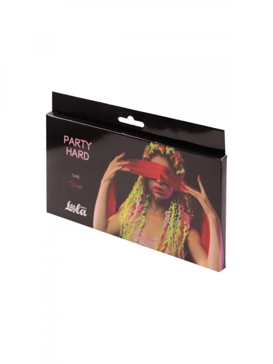 Party Hard Red Czerwona Jedwabista Taśma Wiążąca