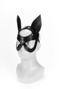 Midnight Kitty – damska maska erotyczna z uszami i ćwiekami Black Fetish Ears