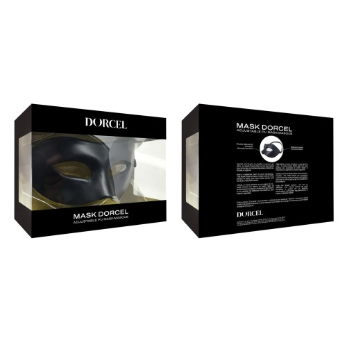 Elegancka czarna maska karnawałowa z ekoskóry