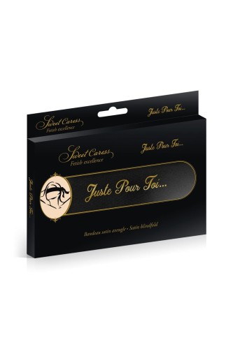 Sweet Caress Satine Eye Band  – czarna satynowa opaska na oczy