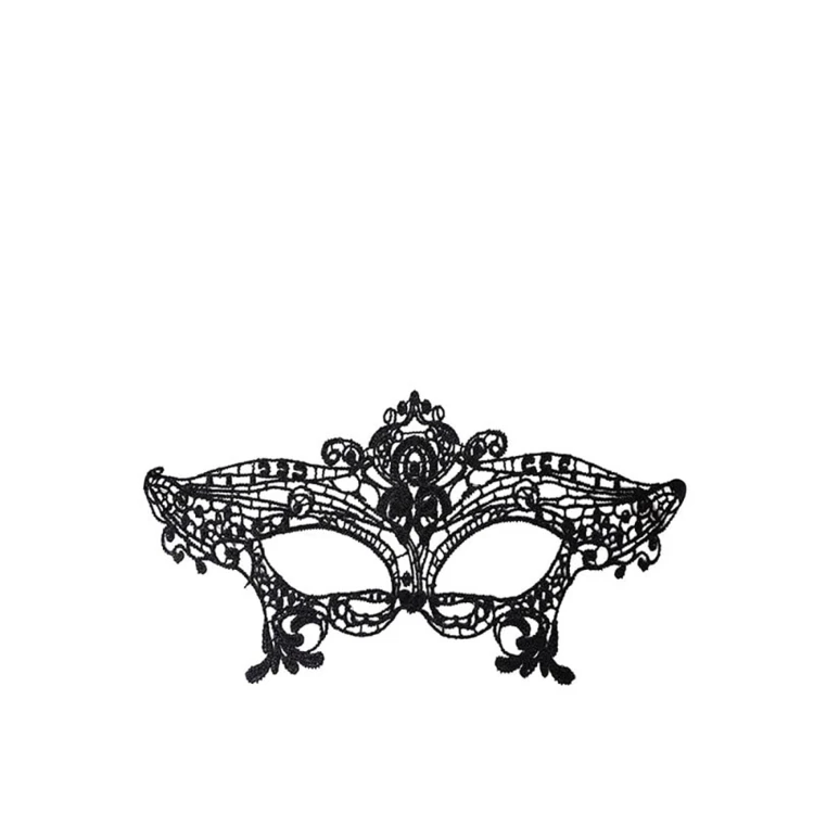 Noir Whisper elastyczna koronkowa maska erotyczna Moon Masquerade