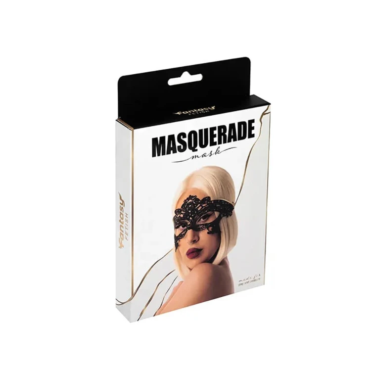 Noir Whisper elastyczna koronkowa maska erotyczna Moon Masquerade