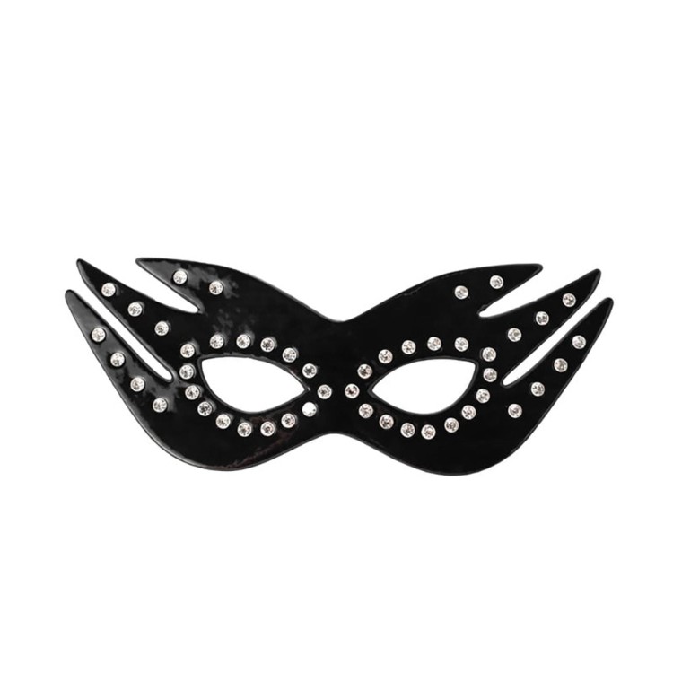 Crystal mask skórzana Wenecka maska z kryształkami
