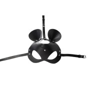Minnie Mouse Mask –  czarna skórzana maska z regulacją