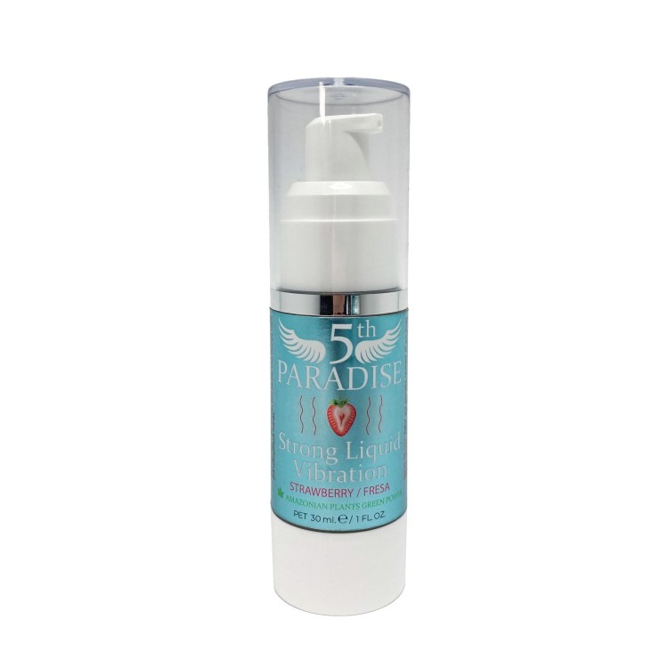 Strong Liquid Vibration o smaku truskawek – pulsujący żel smakowy 30 ml