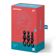 Satisfyer Booty Call – zestaw 3 silikonowych korków analnych o różnych strukturach