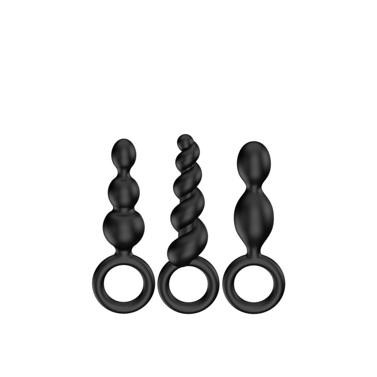 Satisfyer Booty Call – zestaw 3 silikonowych korków analnych o różnych strukturach