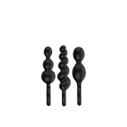 Satisfyer Booty Call – zestaw 3 silikonowych korków analnych o różnych strukturach