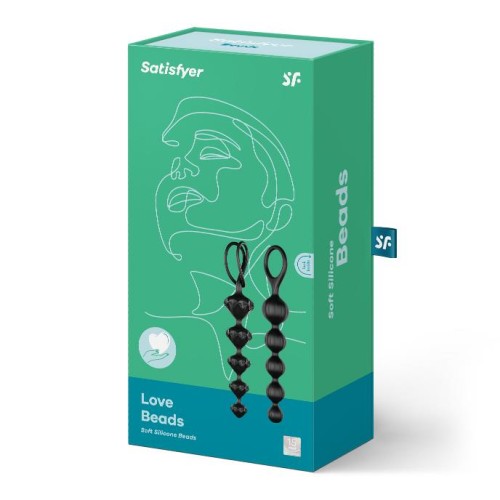 Satisfyer Love Beads Black – zestaw 2 progresywnych koralików analnych
