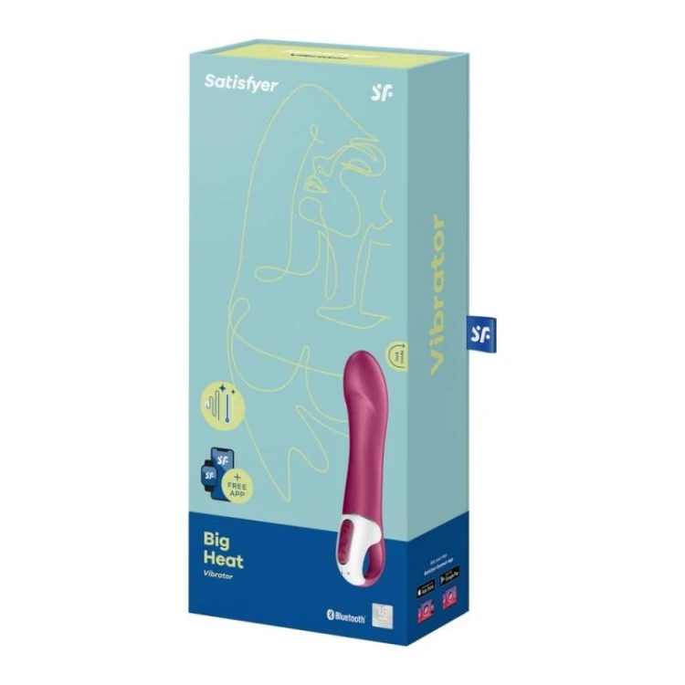 Satisfyer Big Heat – duży podgrzewany wibrator punktu G z aplikacją