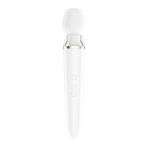 Satisfyer Double Wand-er – masażer różdżka 2w1 z wymiennymi końcówkami