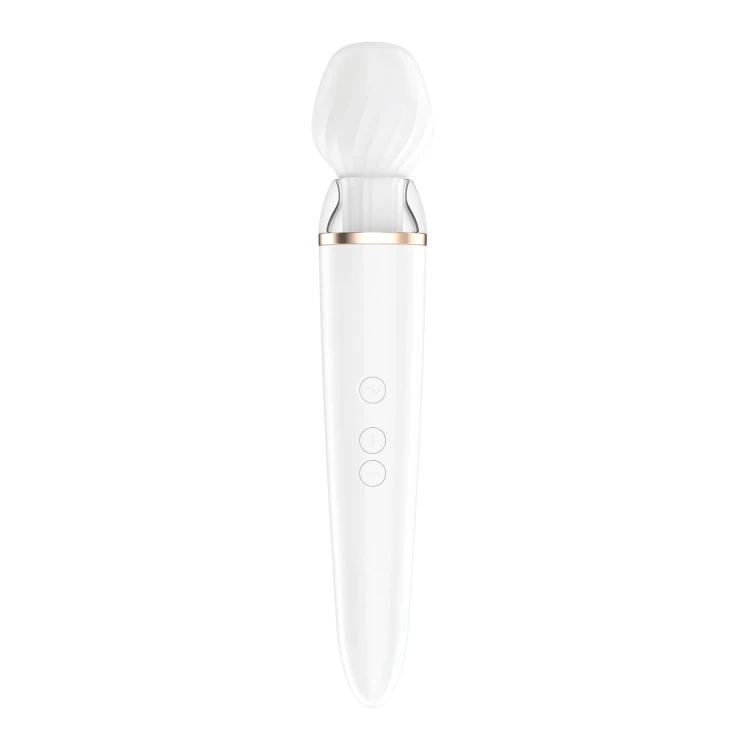 Satisfyer Double Wand-er – masażer różdżka 2w1 z wymiennymi końcówkami