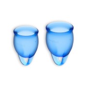 Satisfyer Feel Confident Blue  – zestaw 2 kubeczków menstruacyjnych
