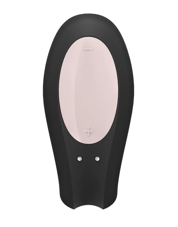 Satisfyer Double Joy Black – ergonomiczny wibrator dla par z aplikacją